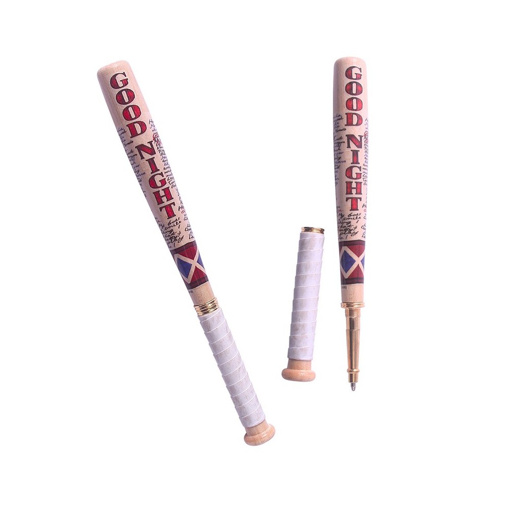 NOBLE COLLECTIONS DC COMICS HARLEY QUINN GOOD NIGHT BASEBALL BAT PEN PENNA