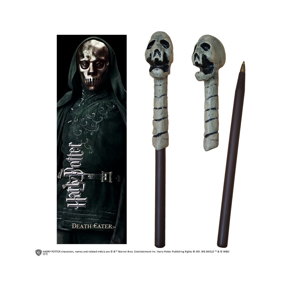 NOBLE COLLECTIONS HARRY POTTER - DEATH EATER WAND PEN AND BOOKMARK PENNA E SEGNALIBRO
