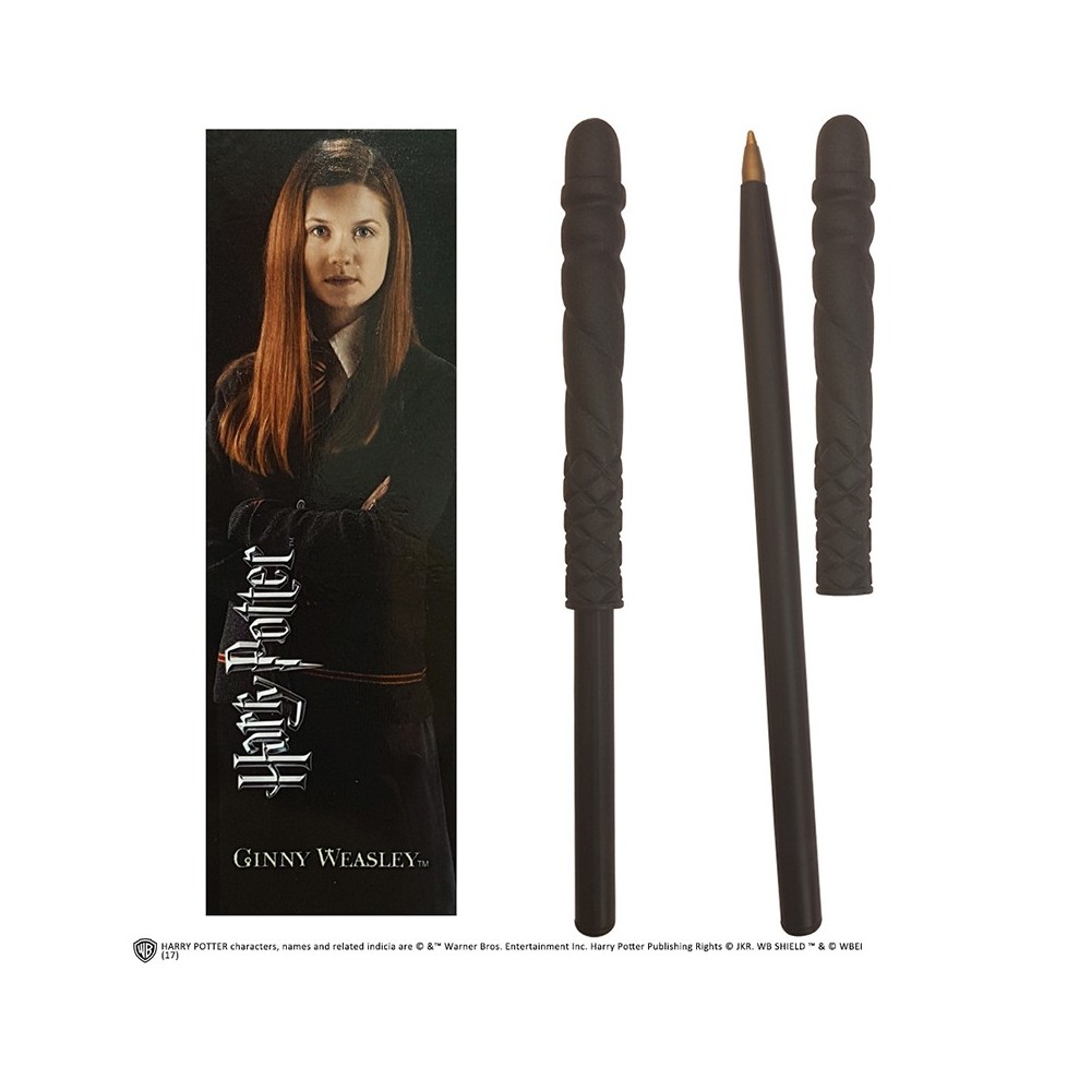 NOBLE COLLECTIONS HARRY POTTER - GINNY WEASLEY WAND PEN AND BOOKMARK PENNA E SEGNALIBRO