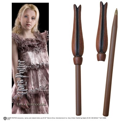 HARRY POTTER - LUNA LOVEGOOD WAND PEN AND BOOKMARK PENNA E SEGNALIBRO NOBLE COLLECTIONS