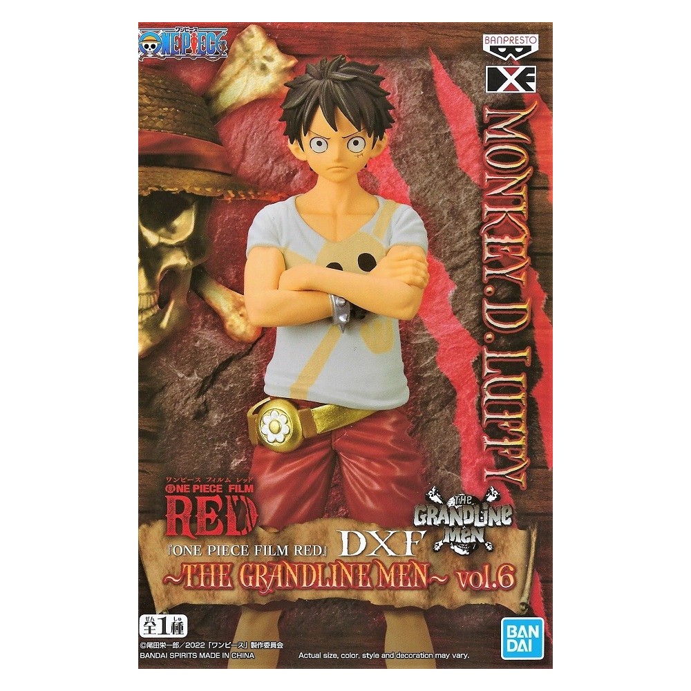 BANPRESTO ONE PIECE RED GRANDLINE DXF MONKEY.D.LUFFY VOL.6 STATUE FIGURE