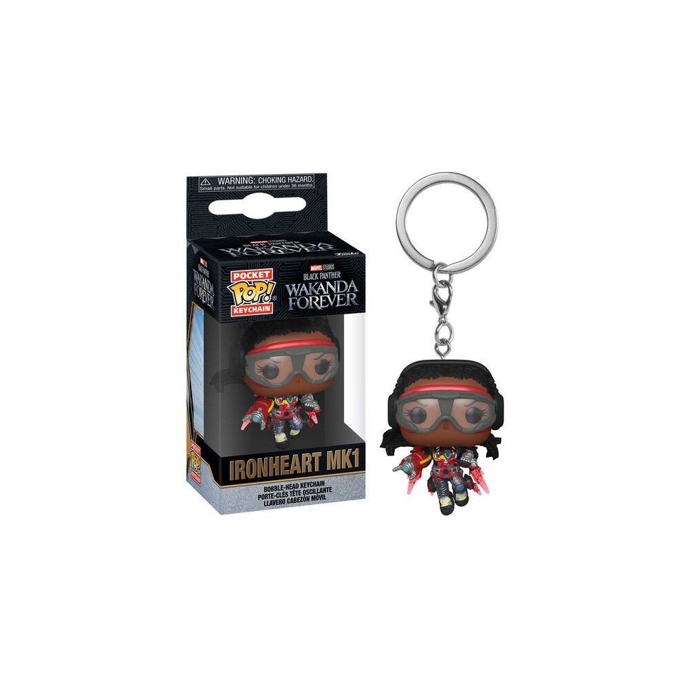 BLACK PANTHER WAKANDA FOREVER POCKET POP! IRONHEART MK1 KEYCHAIN PORTACHIAVI FUNKO