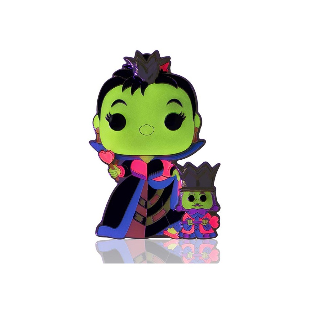FUNKO POP! PIN DISNEY QUEEN AND KING OF HEARTS BLACKLIGHT GLOWS IN THE DARK SPILLA FIGURE FUNKO