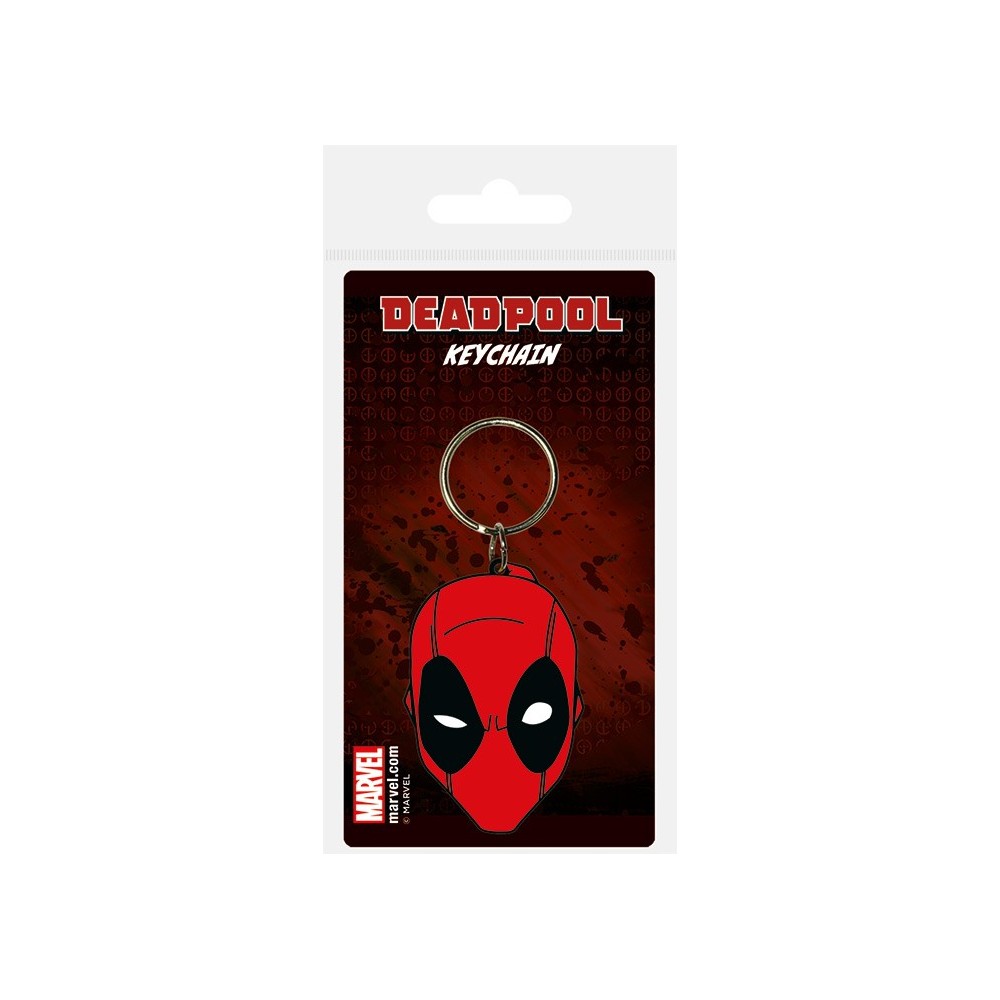 DEADPOOL FACE KEYCHAIN PORTACHIAVI IN GOMMA PYRAMID INTERNATIONAL
