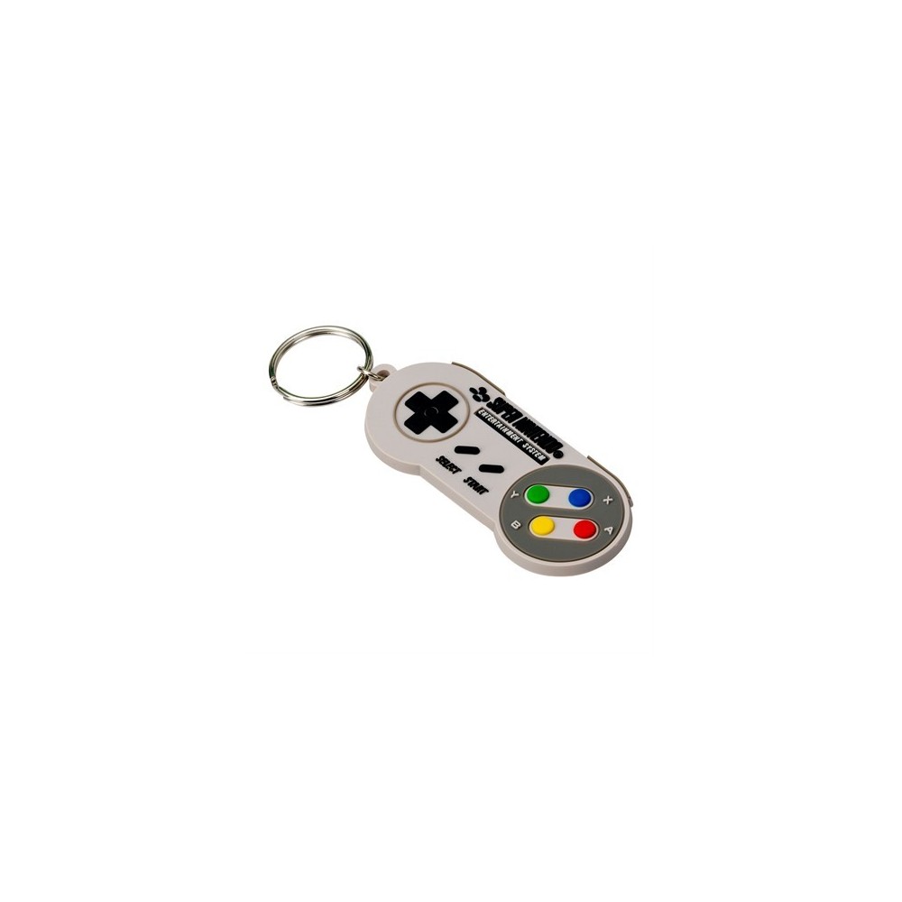 NINTENDO SNES CONTROLLER RUBBER KEYCHAIN PORTACHIAVI IN GOMMA PYRAMID INTERNATIONAL