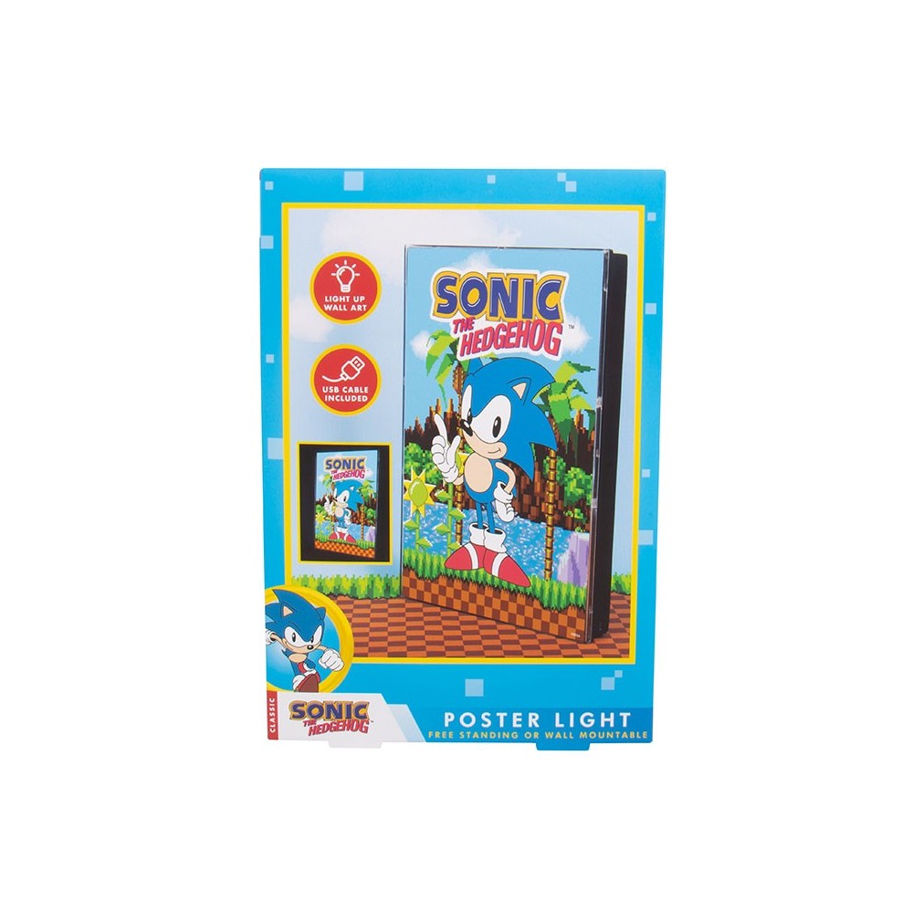 SONIC THE HEDGEHOG POSTER LIGHT LAMPADA 30X20CM FIZZ CREATIONS