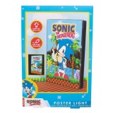 SONIC THE HEDGEHOG POSTER LIGHT LAMPADA 30X20CM FIZZ CREATIONS