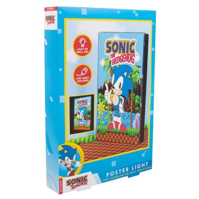 SONIC THE HEDGEHOG POSTER LIGHT LAMPADA 30X20CM FIZZ CREATIONS