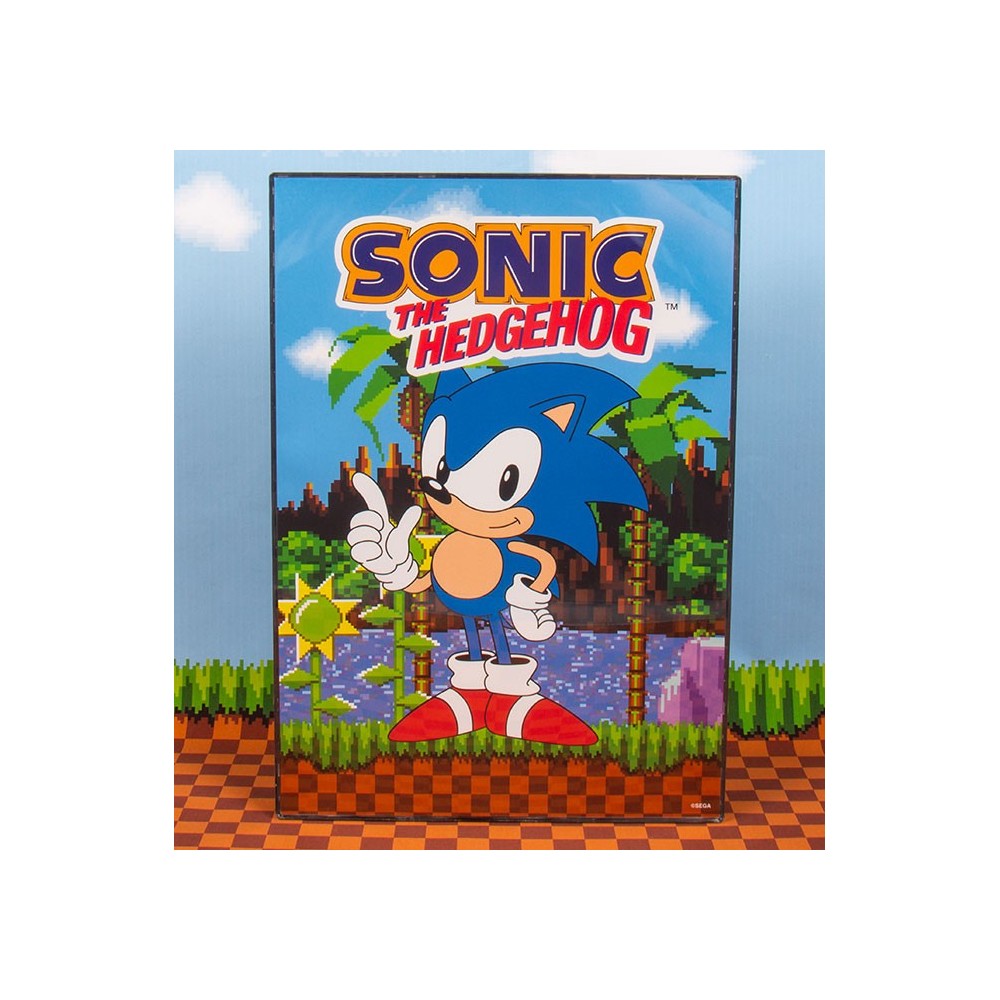 SONIC THE HEDGEHOG POSTER LIGHT LAMPADA 30X20CM FIZZ CREATIONS
