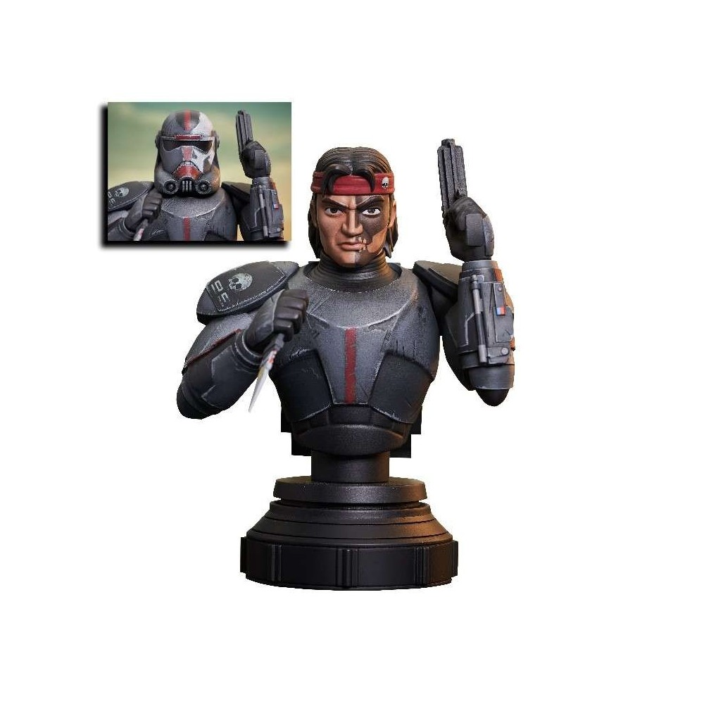 DIAMOND SELECT STAR WARS BAD BATCH HUNTER BUST STATUE FIGURE