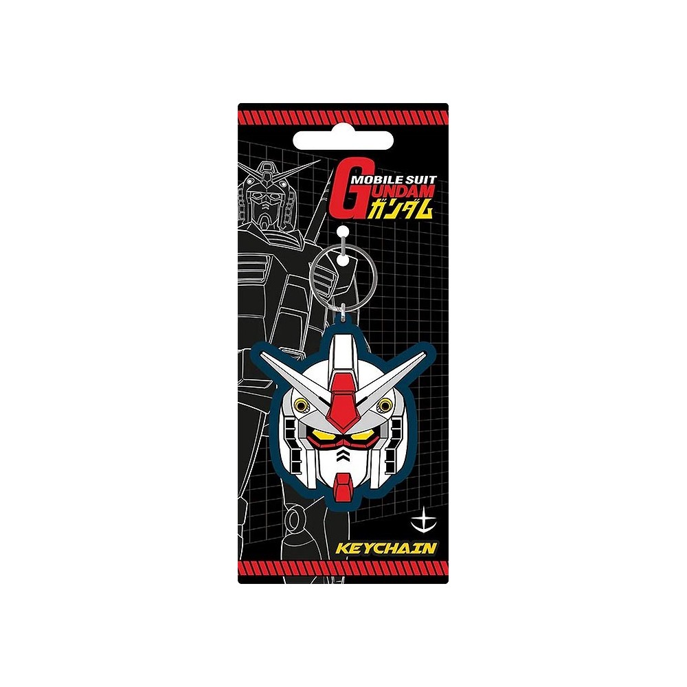 MOBILE SUIT GUNDAM HEAD KEYCHAIN PORTACHIAVI IN GOMMA PYRAMID INTERNATIONAL