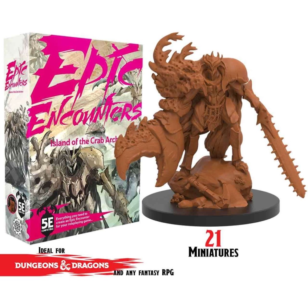 STEAMFORGED GAMES EPIC ENCOUNTERS ISLAND OF THE CRAB ARCHON SET MINIATURE