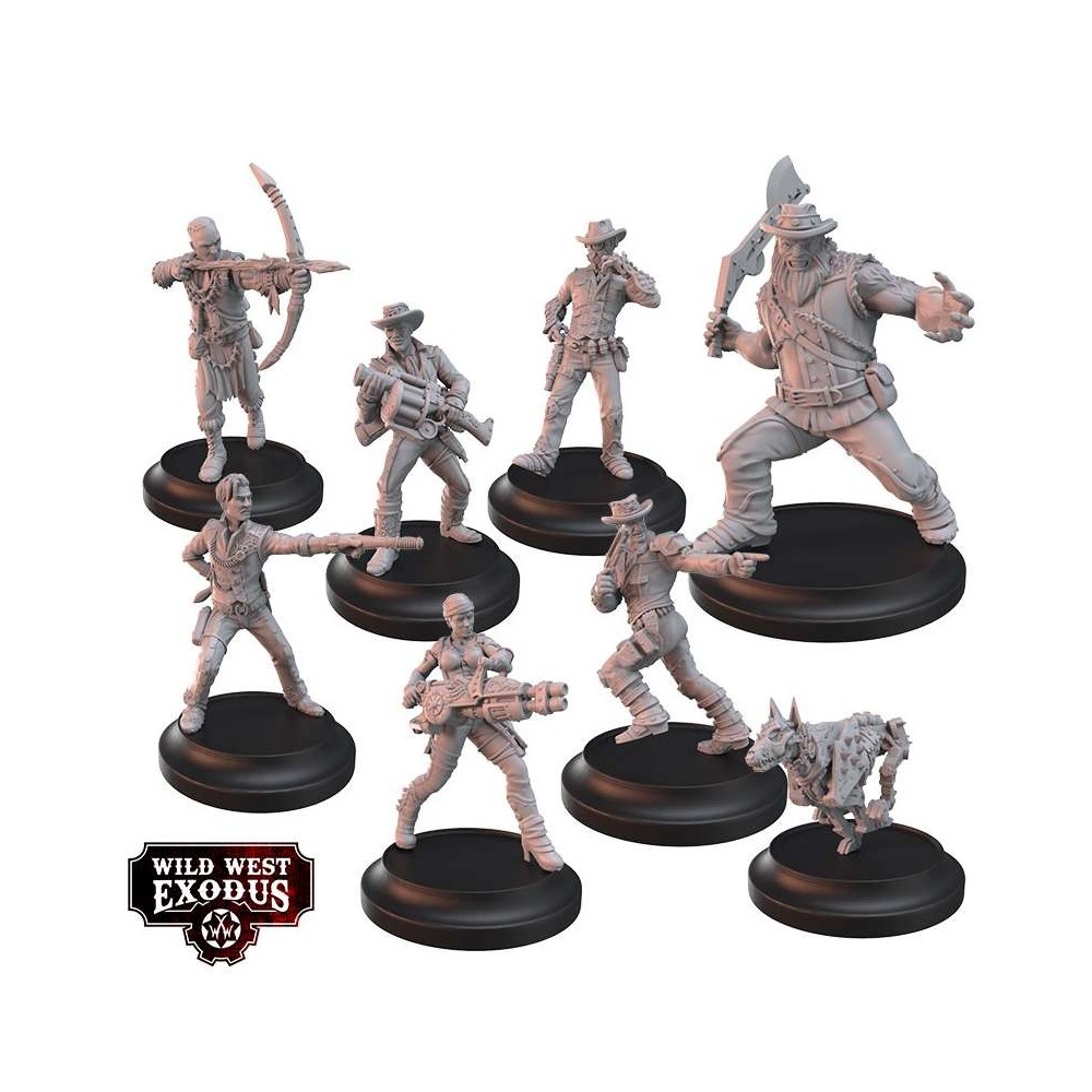 WARCRADLE STUDIOS WILD WEST EXODUS THE DEADLY SEVEN STARTER SET RESIN MINIATURES