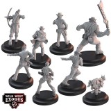 WARCRADLE STUDIOS WILD WEST EXODUS THE DEADLY SEVEN STARTER SET RESIN MINIATURES