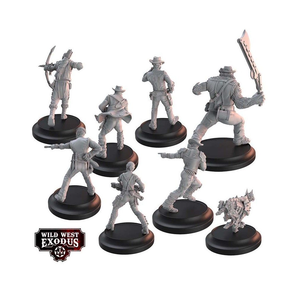 WILD WEST EXODUS THE DEADLY SEVEN POSSE SET RESIN MINIATURES WARCRADLE STUDIOS