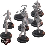 WARCRADLE STUDIOS WILD WEST EXODUS THE WAYWARD EIGHT POSSE SET RESIN MINIATURES