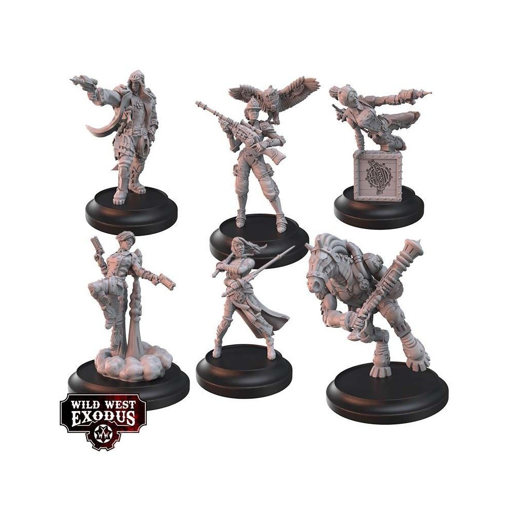 WILD WEST EXODUS INFERNAL INVESTIGATIONS POSSE SET RESIN MINIATURES WARCRADLE STUDIOS