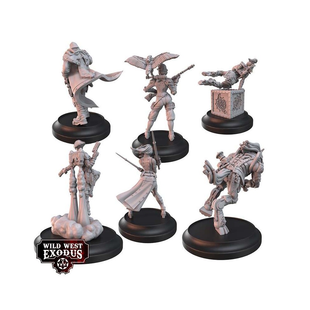 WILD WEST EXODUS INFERNAL INVESTIGATIONS POSSE SET RESIN MINIATURES WARCRADLE STUDIOS