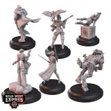WILD WEST EXODUS INFERNAL INVESTIGATIONS POSSE SET RESIN MINIATURES WARCRADLE STUDIOS