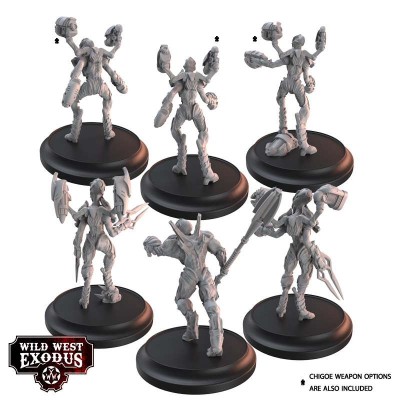 WILD WEST EXODUS VIRIDIAN CLADE POSSE SET RESIN MINIATURES WARCRADLE STUDIOS