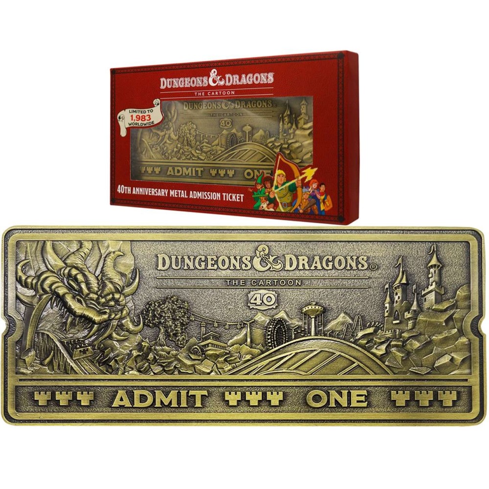 FANATTIK DUNGEONS AND DRAGONS THE CARTOON ROLLERCOASTER TICKET REPLICA