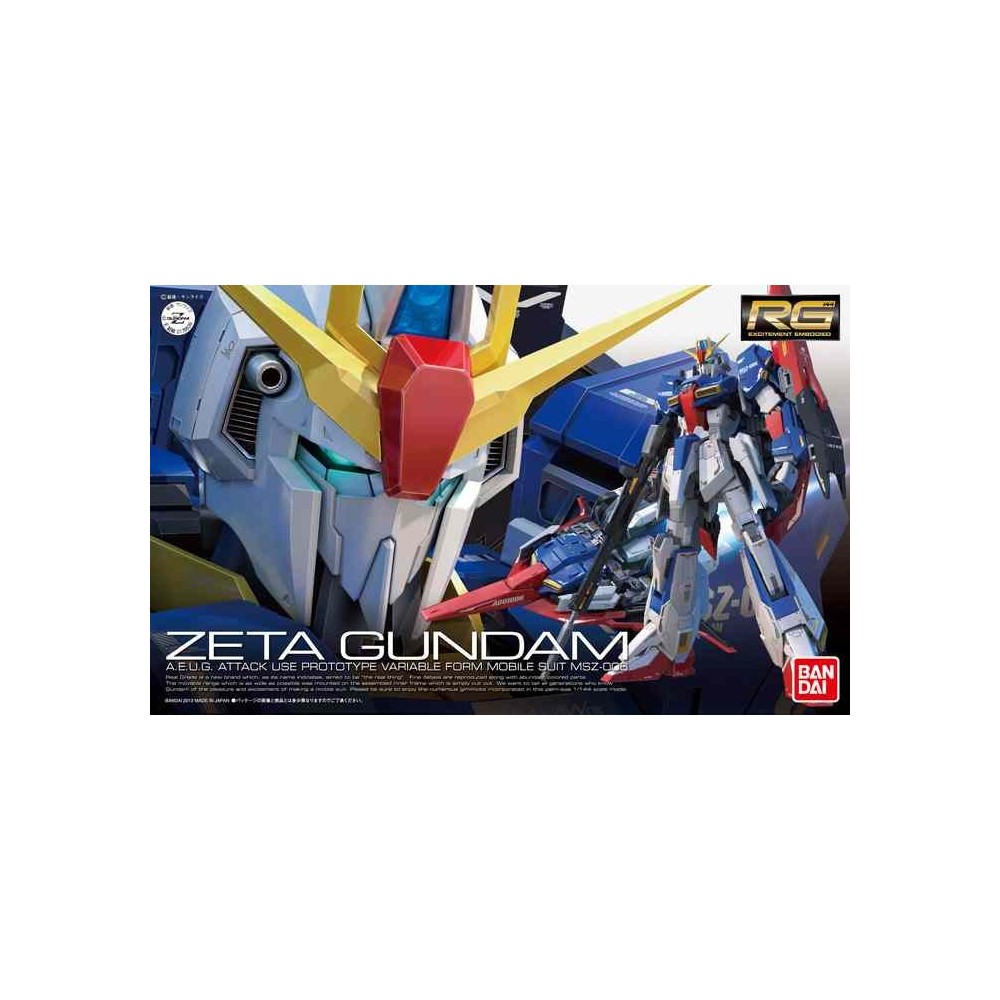 BANDAI REAL GRADE RG ZETA GUNDAM 1/144 MODEL KIT FIGURE