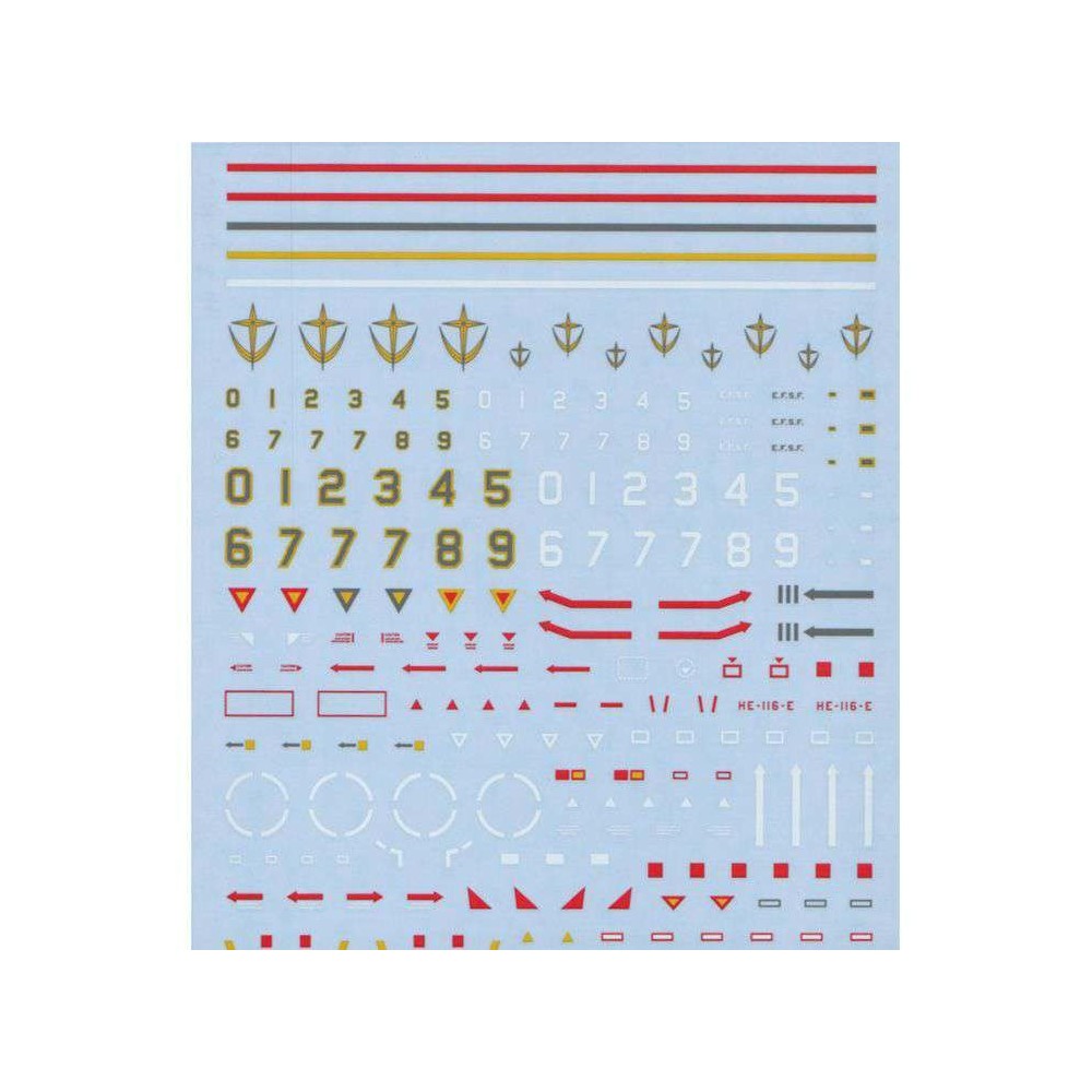 BANDAI GUNDAM DECAL 37 HGUC EARTH FEDERATION 2 MODEL KIT