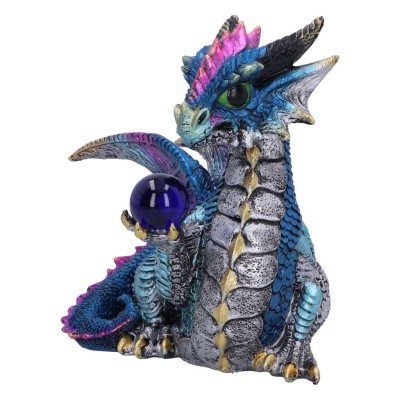 NEMESIS NOW ORB HOARD BLUE DRAGON FIGURINE