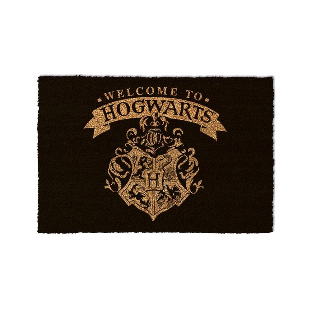HARRY POTTER DOORMAT ZERBINO WELCOME TO HOGWARTS BLACK 40X60CM PYRAMID INTERNATIONAL