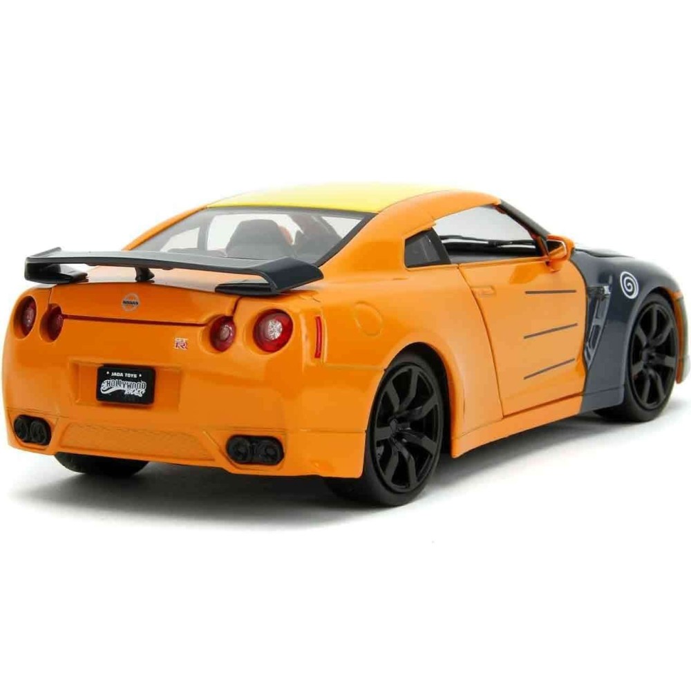 NARUTO SHIPPUDEN 2009 NISSAN GTR WITH NARUTO FIGURE DIE CAST 1/24 MODEL JADA TOYS