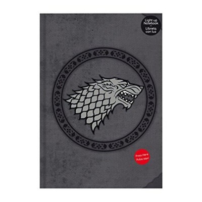 SD TOYS GAME OF THRONES STARK LIGHT UP NOTEBOOK - TACCUINO LUMINOSO 15X24CM
