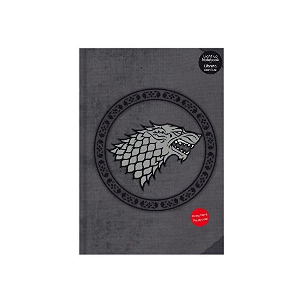 SD TOYS GAME OF THRONES STARK LIGHT UP NOTEBOOK - TACCUINO LUMINOSO 15X24CM