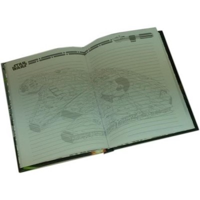 SD TOYS STAR WARS MILLENIUM FALCON NOTEBOOK LIGHT/SOUND - TACCUINO LUCI/SUONI 15X21