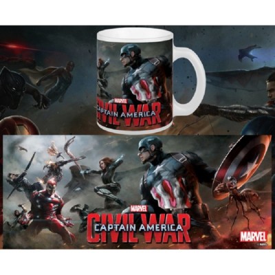 CAPTAIN AMERICA CIVIL WAR BATTLE MUG TAZZA IN CERAMICA SEMIC