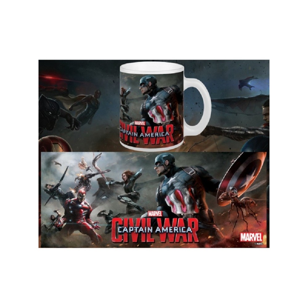 CAPTAIN AMERICA CIVIL WAR BATTLE MUG TAZZA IN CERAMICA SEMIC