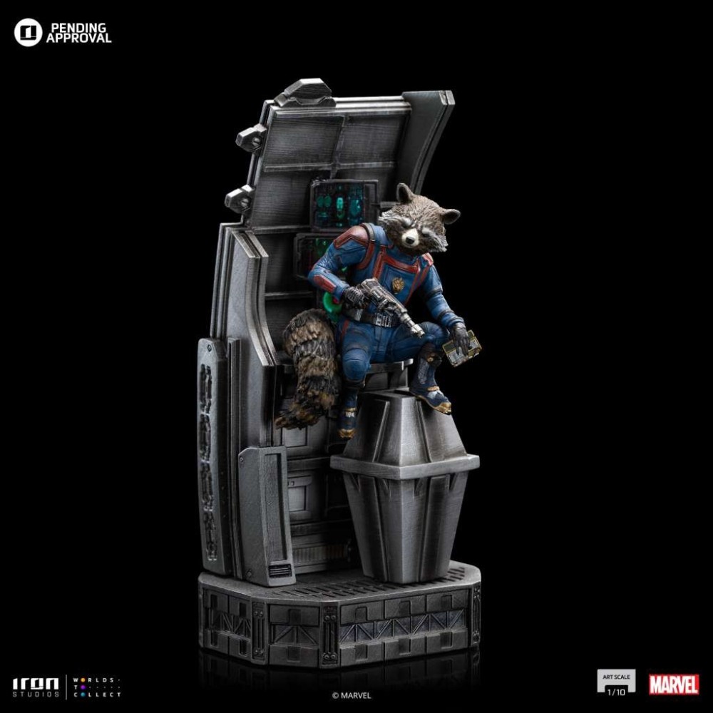 GUARDIANI DELLA GALASSIA VOL 3 ROCKET RACOON ART SCALE 1/10 STATUA FIGURE IRON STUDIOS