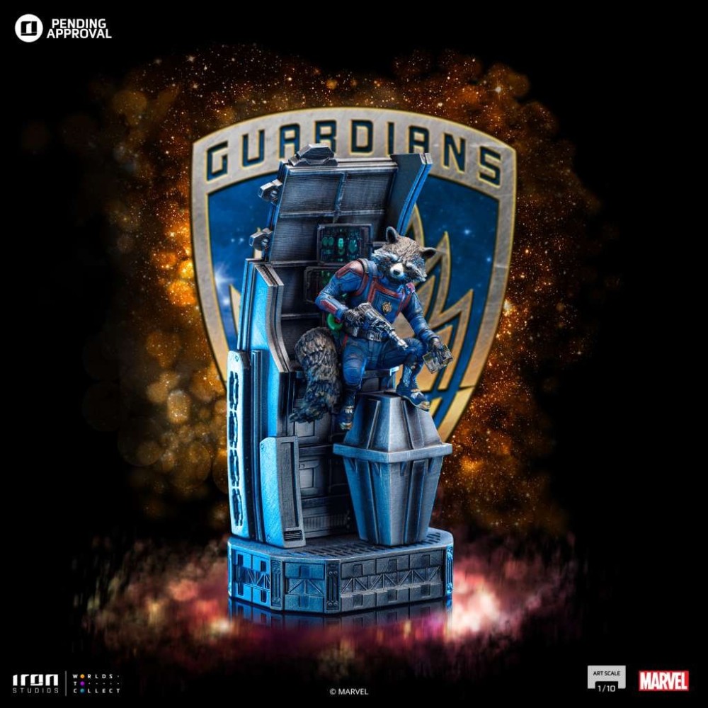 IRON STUDIOS GUARDIANI DELLA GALASSIA VOL 3 ROCKET RACOON ART SCALE 1/10 STATUE FIGURE