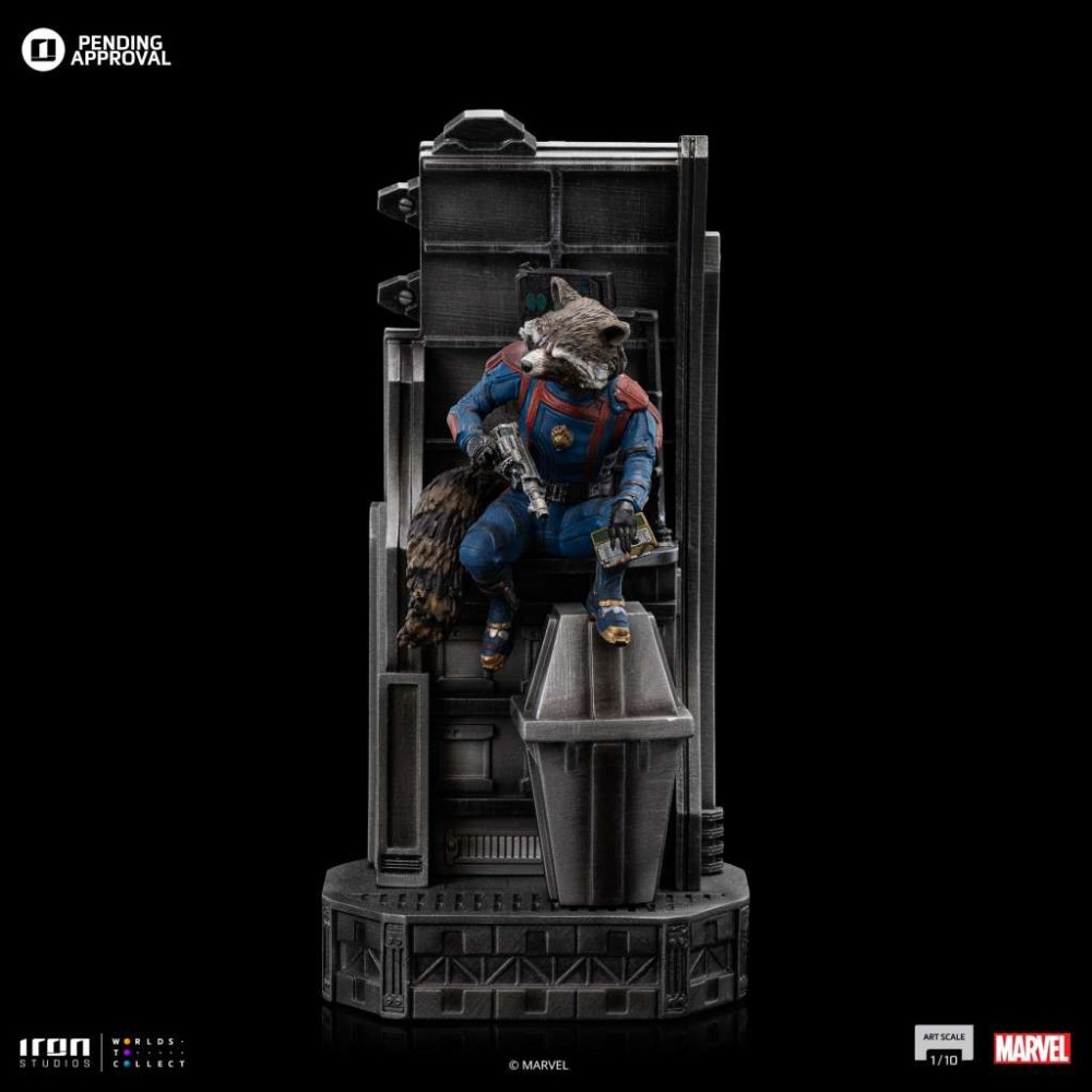 IRON STUDIOS GUARDIANI DELLA GALASSIA VOL 3 ROCKET RACOON ART SCALE 1/10 STATUE FIGURE