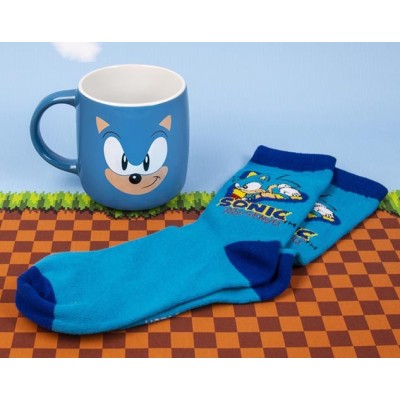 SONIC THE HEDGEHOG KIT MUG AND SOCKS SET TAZZA E CALZE FIZZ CREATIONS