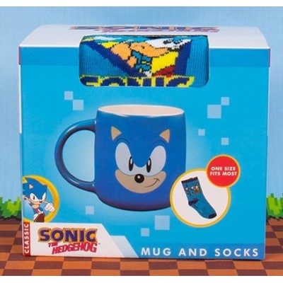 SONIC THE HEDGEHOG KIT MUG AND SOCKS SET TAZZA E CALZE FIZZ CREATIONS