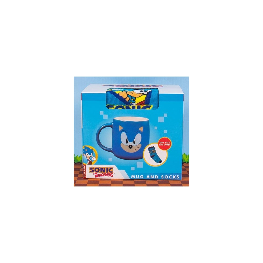 SONIC THE HEDGEHOG KIT MUG AND SOCKS SET TAZZA E CALZE FIZZ CREATIONS