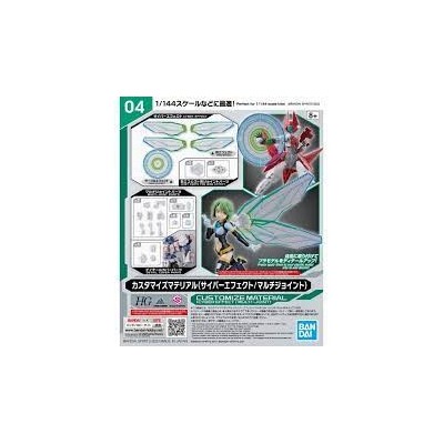 BANDAI CUSTOMIZE MATERIAL CYBER EFFECT/MULTI-JOINT MODEL KIT AND FIGURE