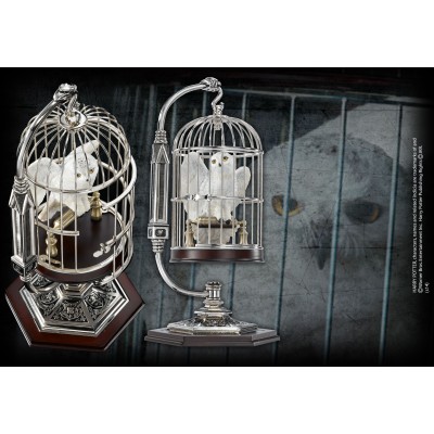 NOBLE COLLECTIONS HARRY POTTER HEDWIG AND CAGE FIGURE REPLICA