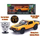 TRANSFORMERS RISE OF THE BEASTS BUMBLEBEE 1977 CHEVROLET CAMARO DIE CAST 1/24 MODEL JADA TOYS