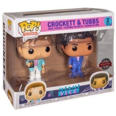 FUNKO FUNKO POP! MIAMI VICE CROCKETT AND TUBBS BOBBLE HEAD KNOCKER FIGURE