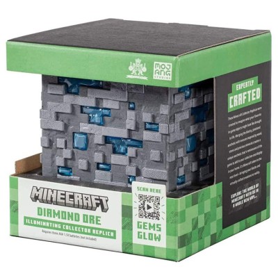 NOBLE COLLECTIONS MINECRAFT 3D LAMP DIAMOND ORE ILLUMINATING COLLECTOR REPLICA