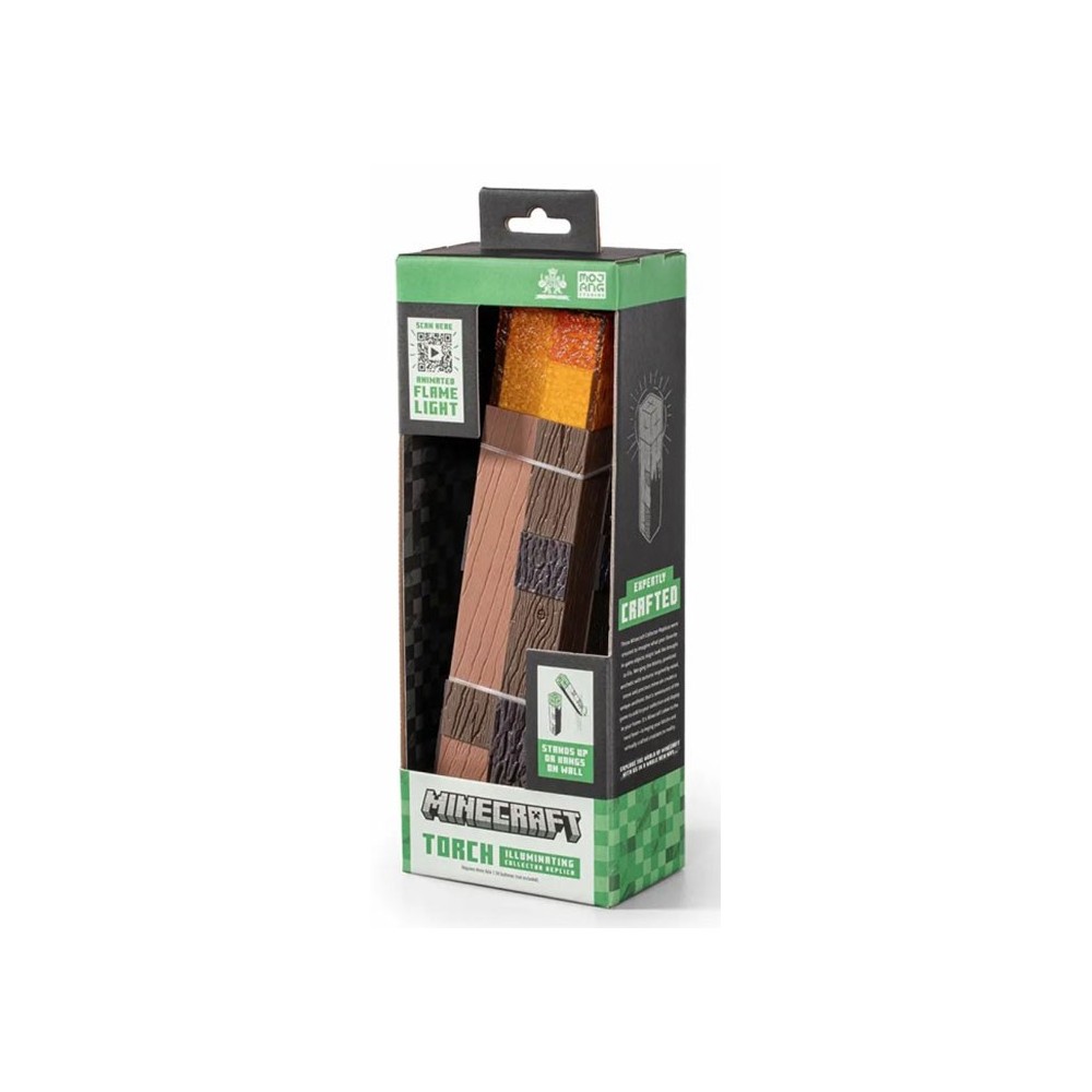 MINECRAFT 3D LAMP TORCH LAMPADA ILLUMINATING COLLECTOR REPLICA NOBLE COLLECTIONS