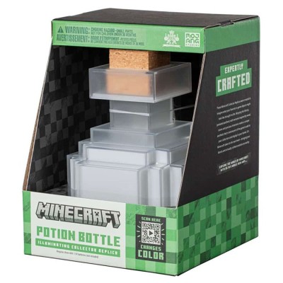 NOBLE COLLECTIONS MINECRAFT 3D LAMP POTION BOTTLE ILLUMINATING COLLECTOR REPLICA