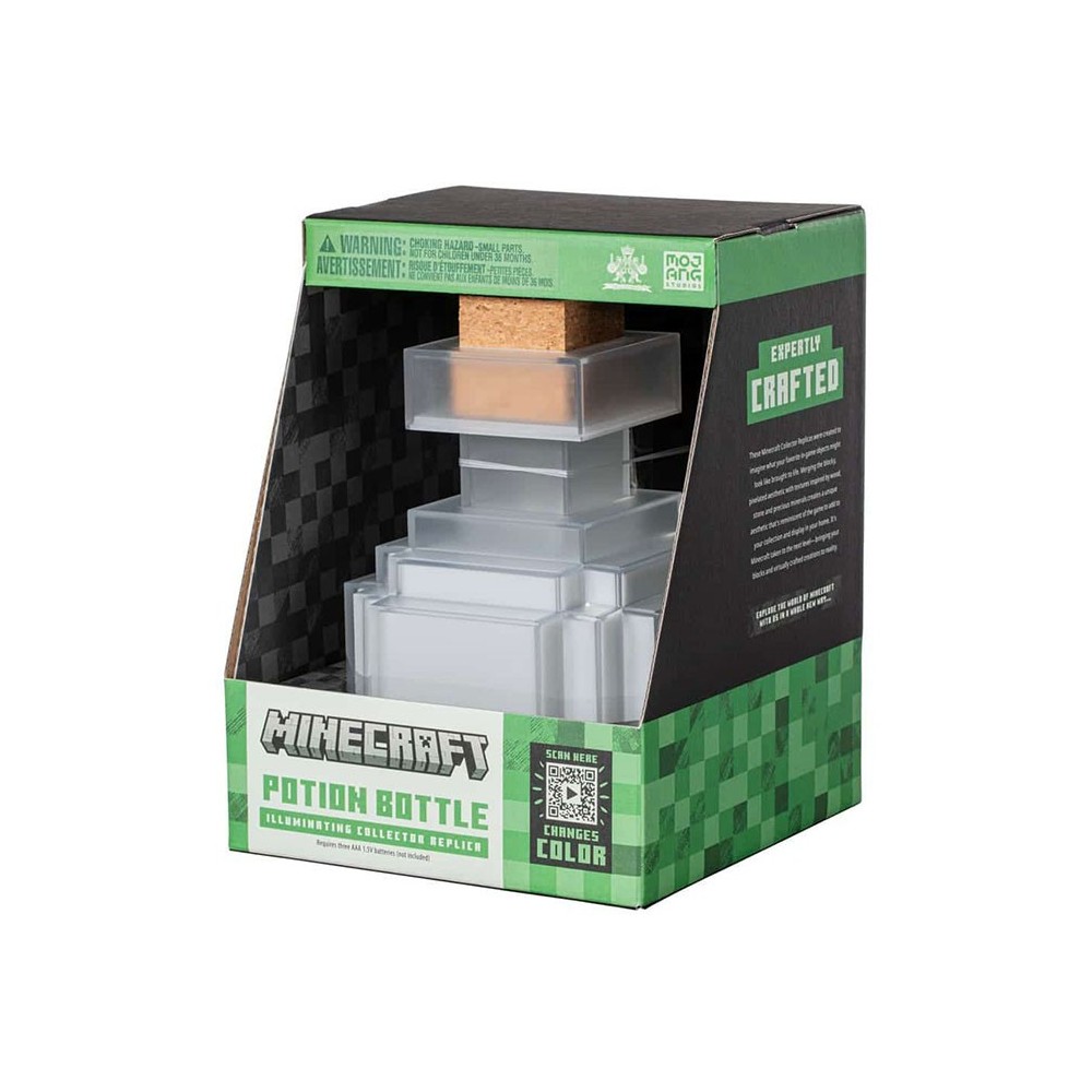 NOBLE COLLECTIONS MINECRAFT 3D LAMP POTION BOTTLE ILLUMINATING COLLECTOR REPLICA