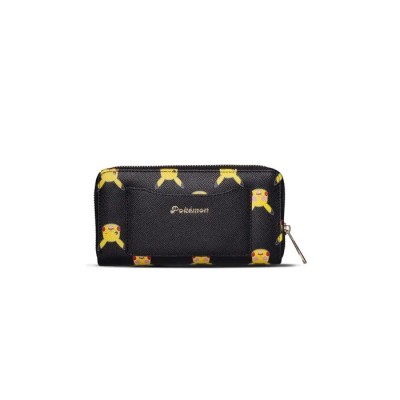 LOUNGEFLY POKEMON PIKACHU FACES GIRL ZIP WALLET